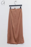 BASERANGE Drawstring Skirt France BAS-SKMAX-SS-WI24-ZONG Brown